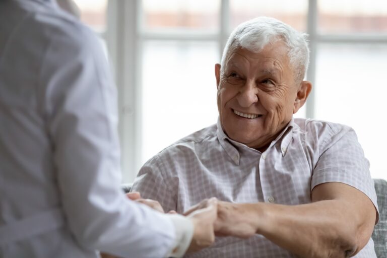 Older patient getting care